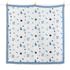 Baby/Toddler Muslin Cotton Blanket - Blue Space