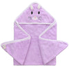 Fleece Hooded Baby Towel - Lilac Cat