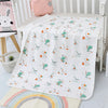 Jersey Cotton Baby Blanket - Baby Dino Party